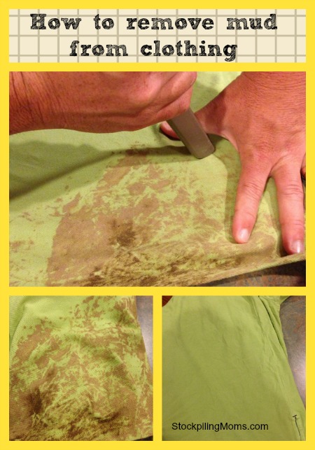 How to remove mud from clothing