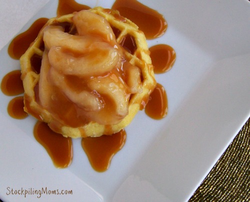 Apple Caramel Waffles