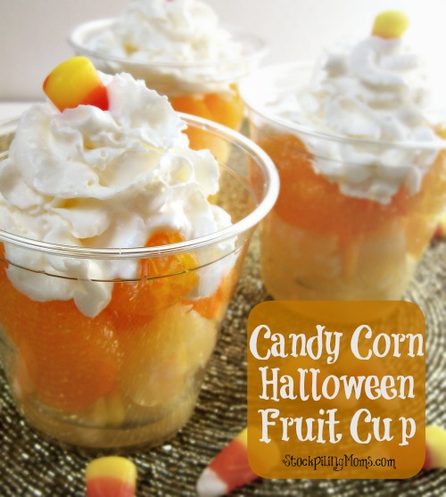 Candy Corn Halloween Fruit Cup