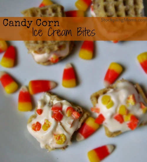 Candy Corn Ice Cream Bites