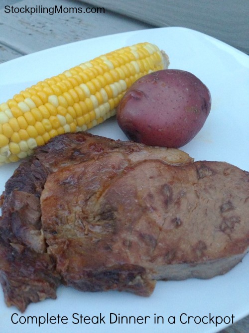 Complete Steak Dinner in a Crockpot