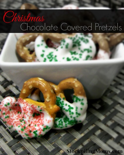 Christmas Chocolate Covered Pretzels