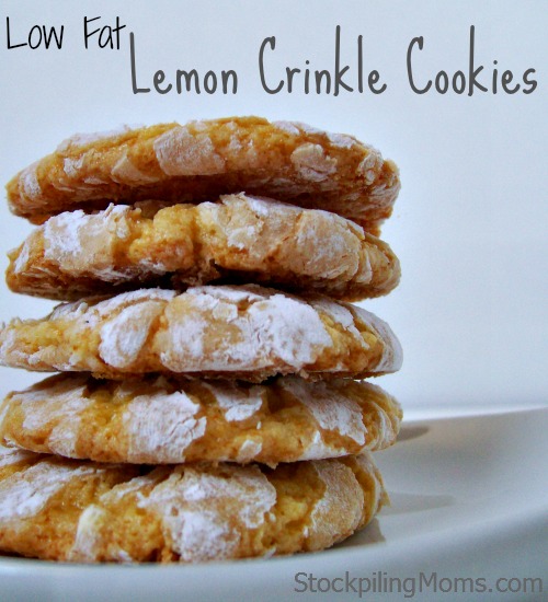 Low Fat Lemon Crinkle Cookies