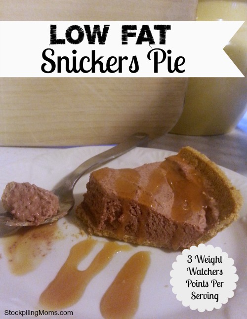 Low Fat Snickers Pie