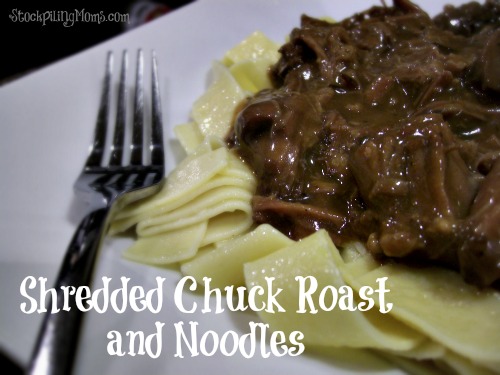 Shredded Chuck Roast and Noodles