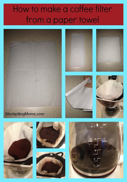 How to make a coffee filter from a paper towel