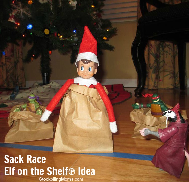 Elf on a Shelf Sack Race