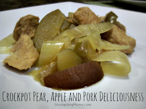 Crockpot Pear Apple and Pork Dinner