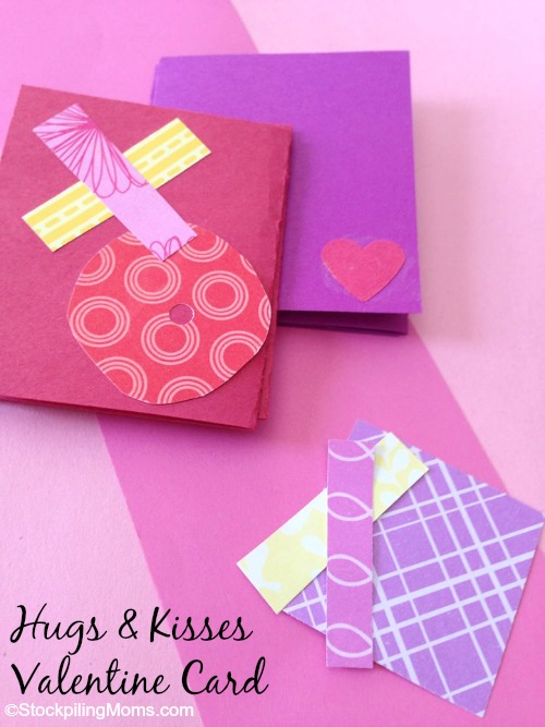 Easy Hugs & Kisses Valentine Card