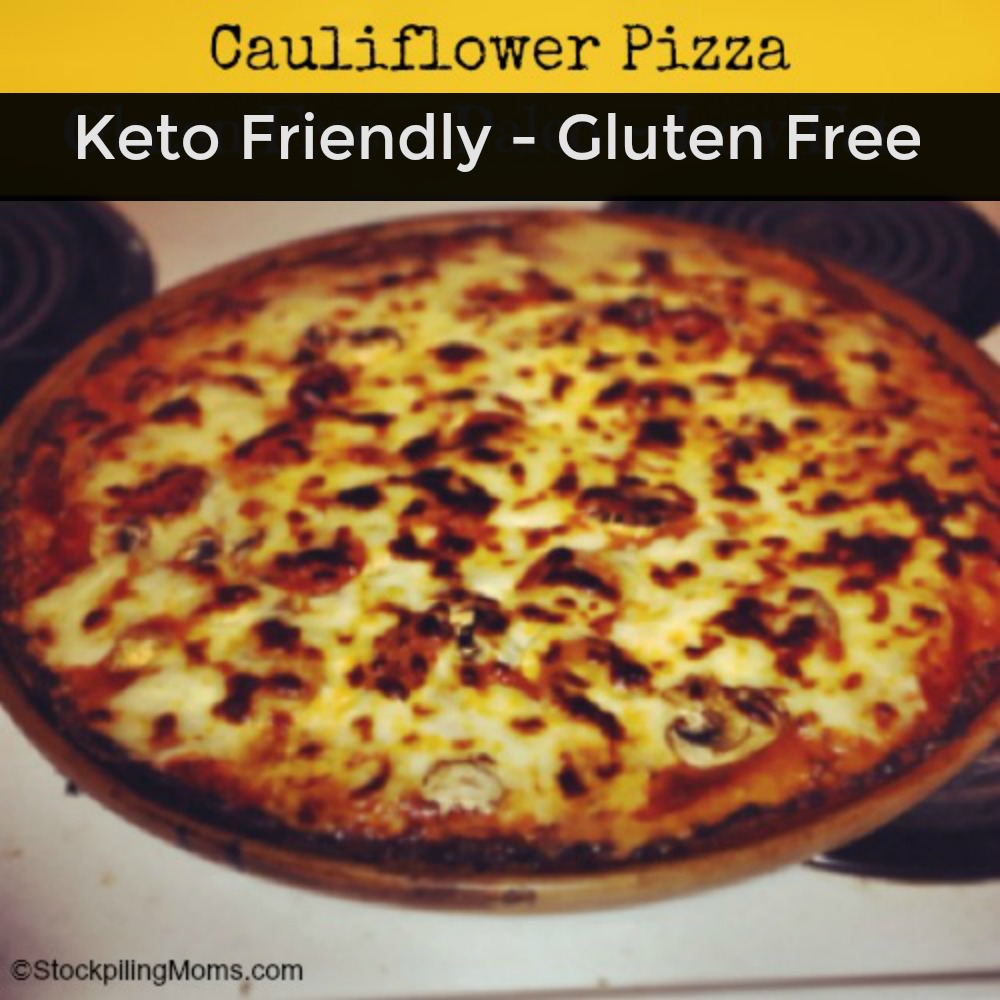 This cauliflower pizza is Keto friendly and gluten free. You will never miss the gluten filled crust when you try it!