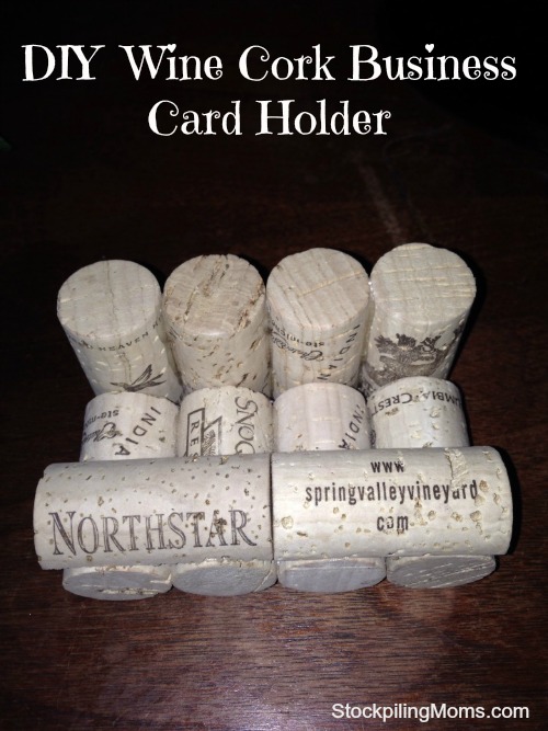 DIY Wine Cork Business Card Holder