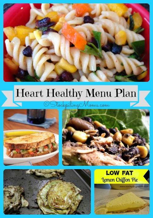 Heart Healthy Weekly Menu Plan