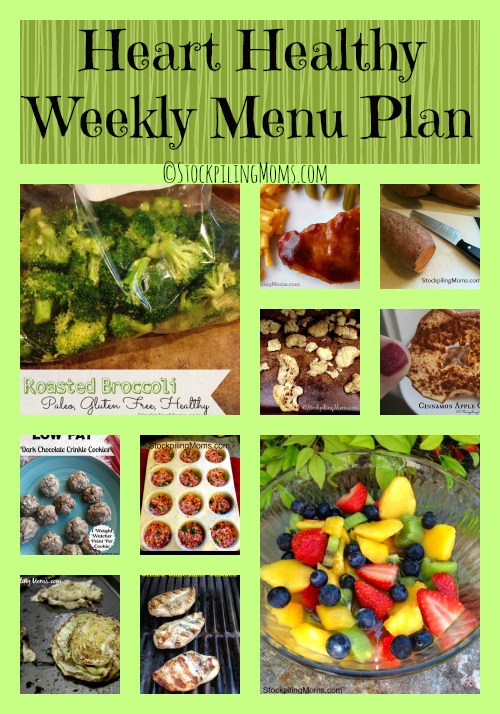 Heart Healthy Weekly Menu Plan to make dinner time a snap! #menu #hearthealthy