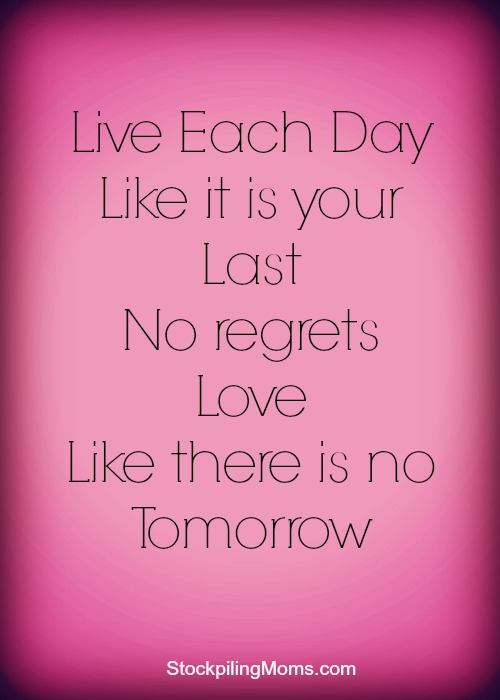 Live Life with No Regrets