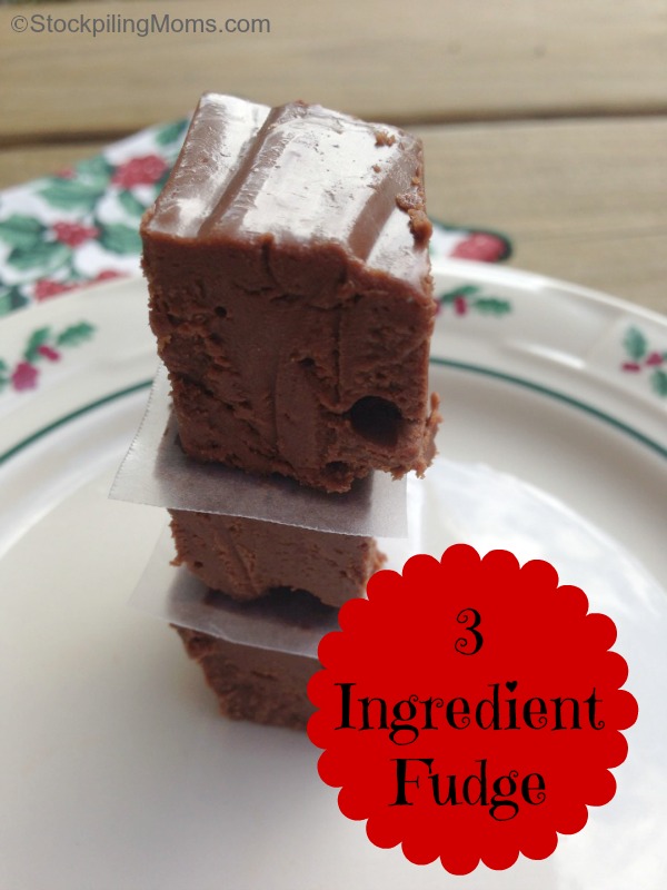 3 Ingredient Chocolate Fudge