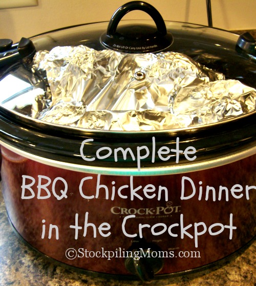 Complete BBQ Chicken Dinner in the Crockpot