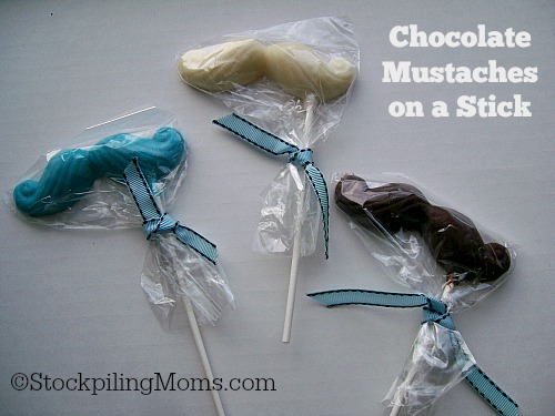 Chocolate Mustaches on a Stick