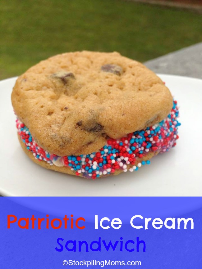 Patriotic Ice Cream Sandwich