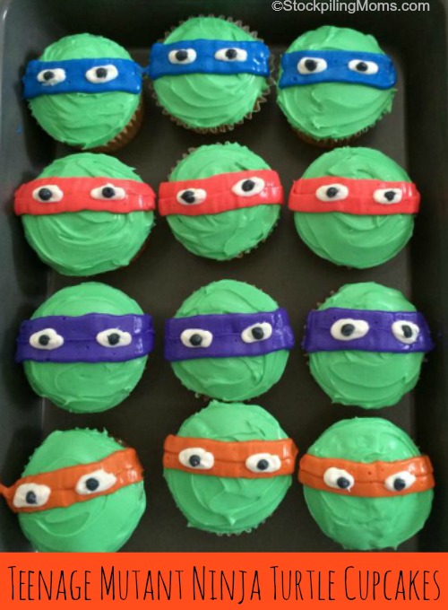 ninja turtle shell cupcakes