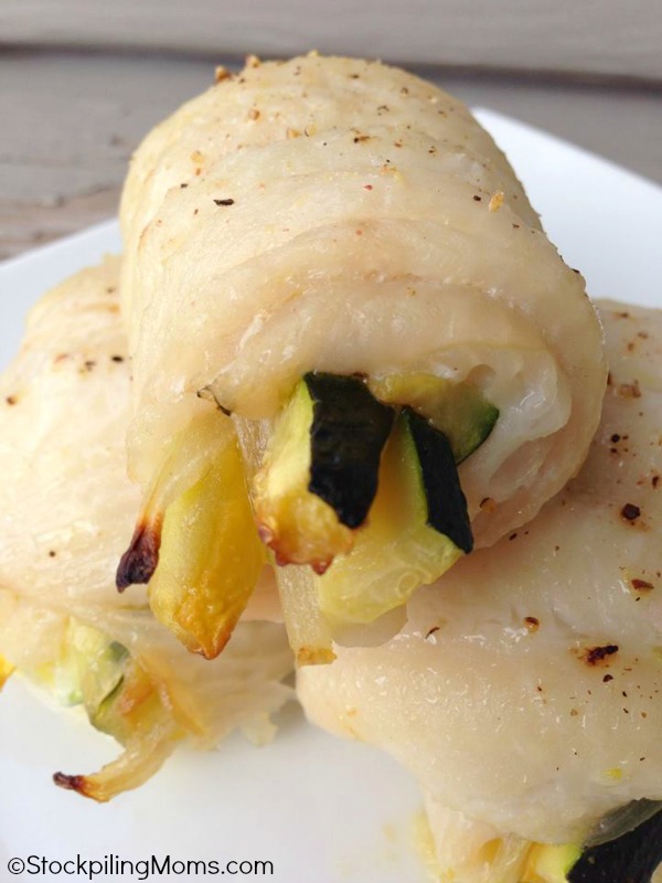 Paleo Veggie Filled Fish Rolls