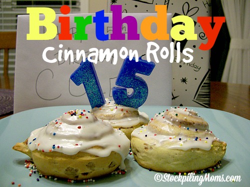 Birthday Cinnamon Rolls