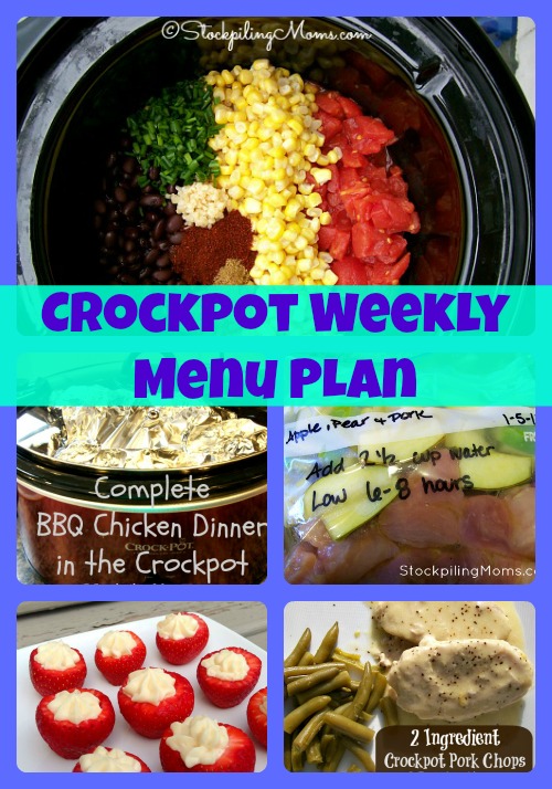 Crockpot Weekly Menu Plan