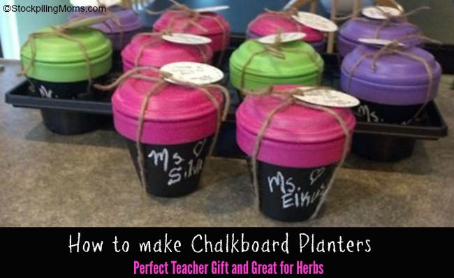 How to make Chalkboard Planters