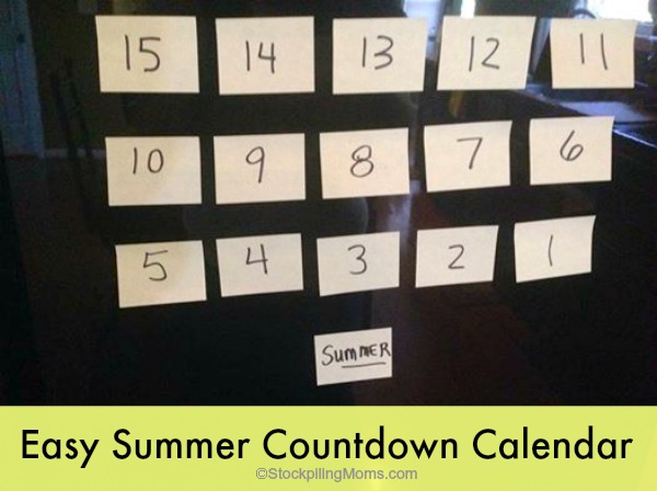 Easy Summer Countdown Calendar