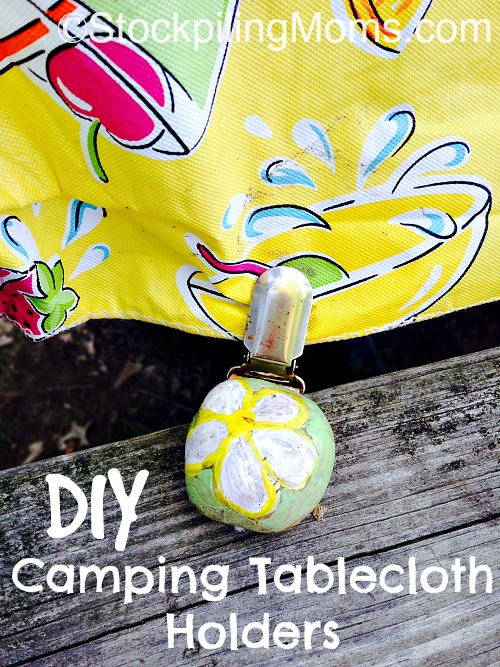 DIY Camping Tablecloth Holders