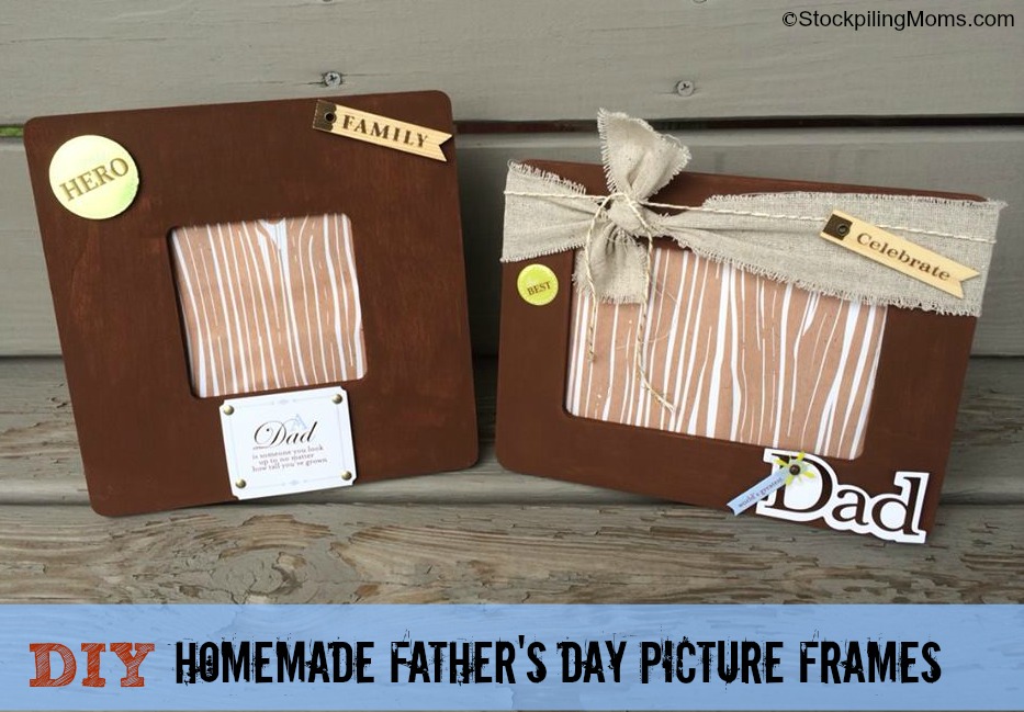 DIY Homemade Father's Day Picture Frames