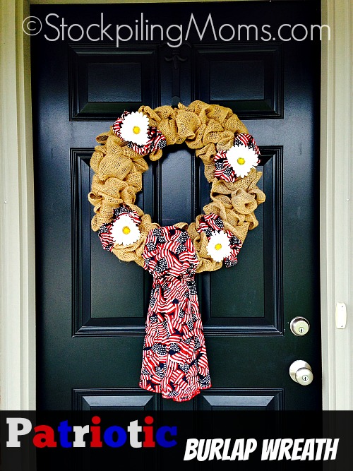 DIY Patriotic Burlap Wreath