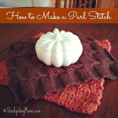 How to Make a Purl Stitch