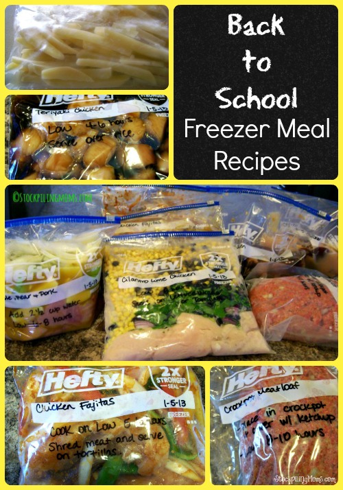 Back to School Freezer Meal Recipes