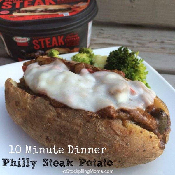 10 Minute Dinner – Philly Steak Potato