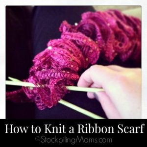 Tutorial On Ribbon Scarf How to Knit a Ribbon Scarf - STOCKPILING MOMSâ„¢
