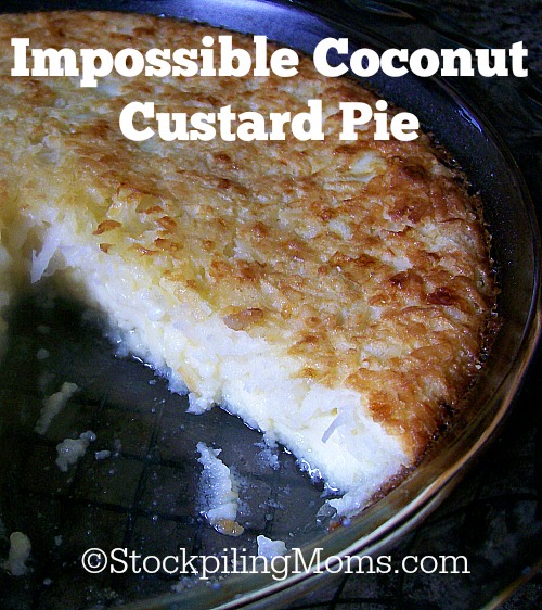 Impossible Coconut Custard Pie