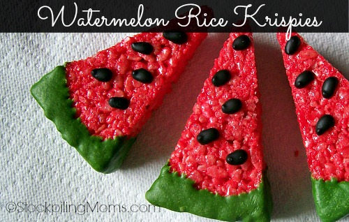 Watermelon Rice Krispies - STOCKPILING MOMS™