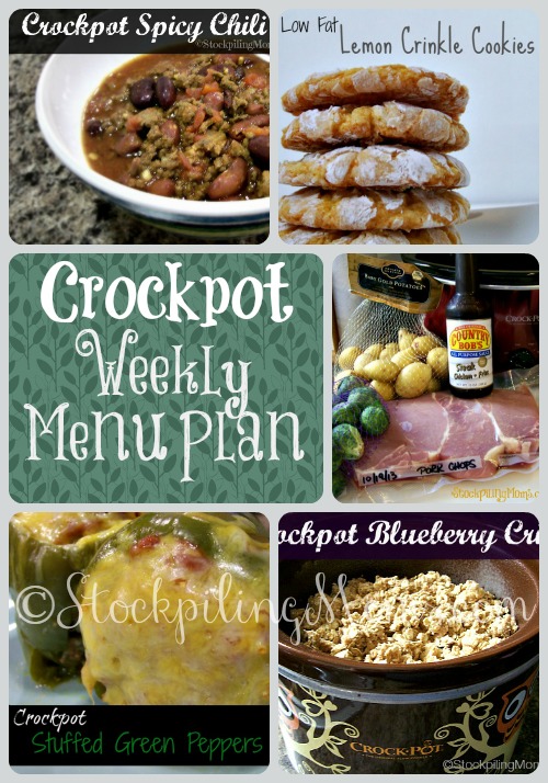 Crockpot Weekly Menu Plan