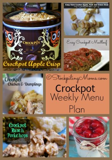 Crockpot Weekly Menu Plan - STOCKPILING MOMS™