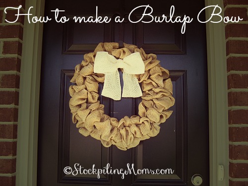 How to make a Burlap Bow