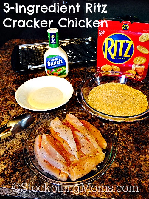 chicken with ritz cracker topping