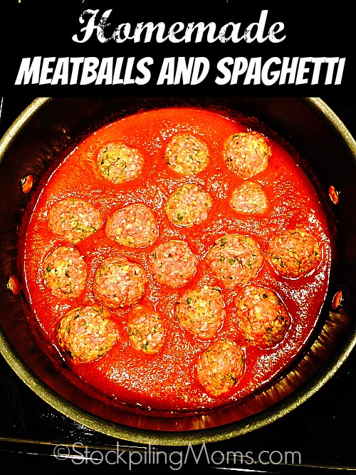 Homemade Meatballs and Spaghetti