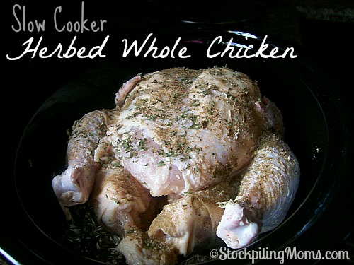 Slow Cooker Herbed Whole Chicken