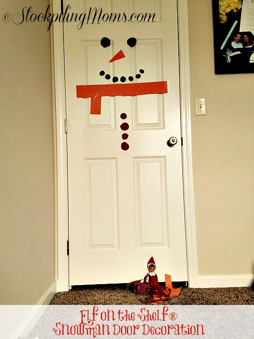Elf on the Shelf Snowman Door Decoration