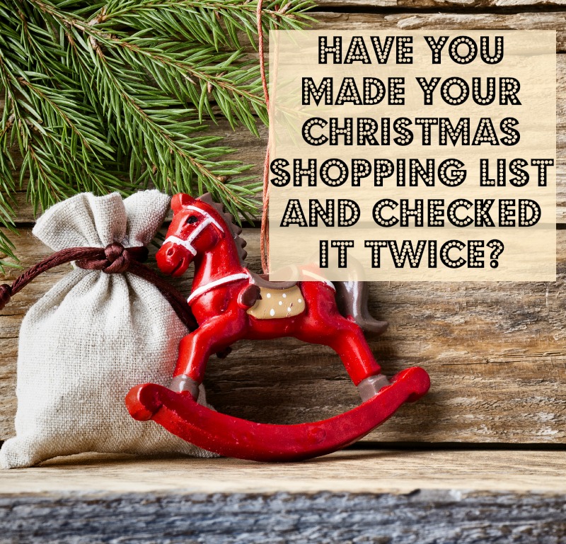 Have you made your Christmas Shopping List?