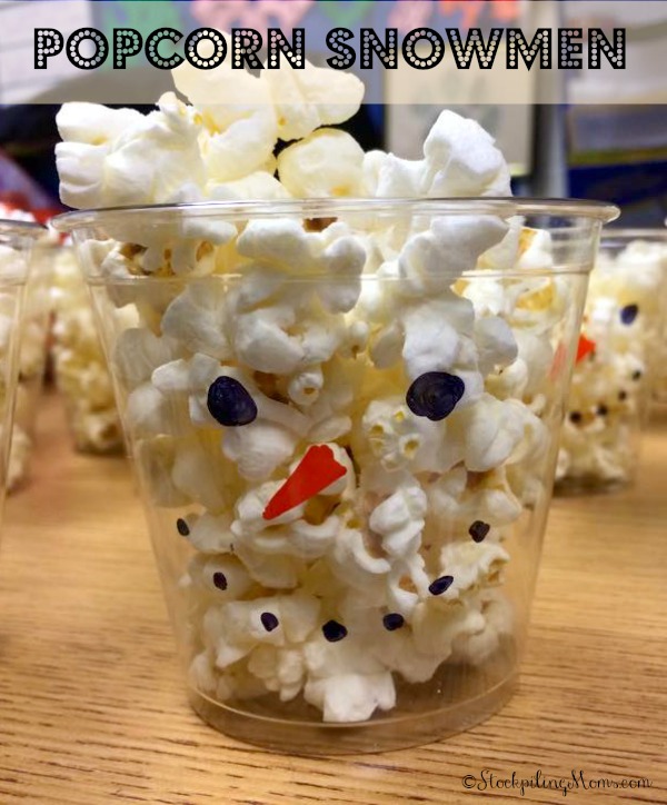 Snowman Popcorn Cups