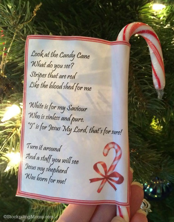 Religious Candy Cane Poem Craft for Christmas