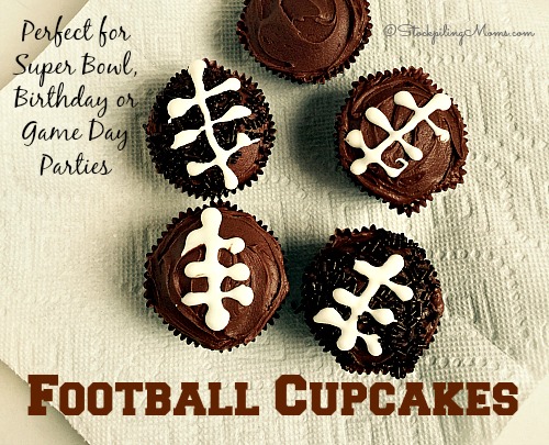 Football Cupcakes (EASY) - Super Bowl Cupcakes