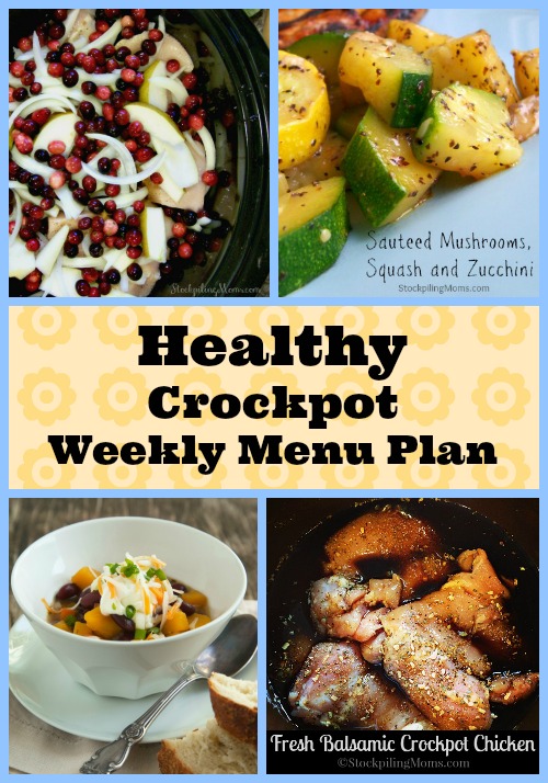 Healthy Crockpot Weekly Menu Plan