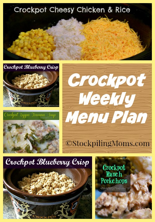 Crockpot Weekly Menu Plan